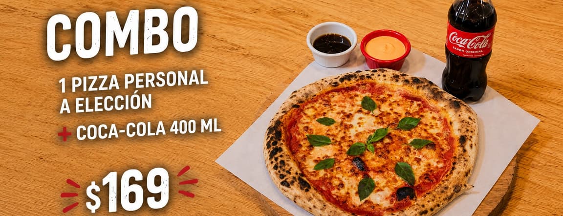 Combo 1 small pizza + 1 drink 400ml