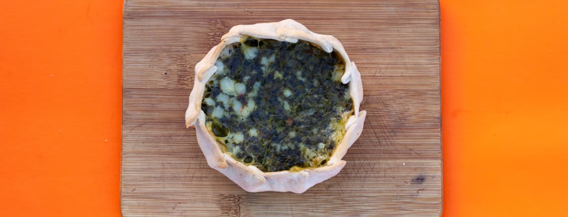Spinach meat and cheese