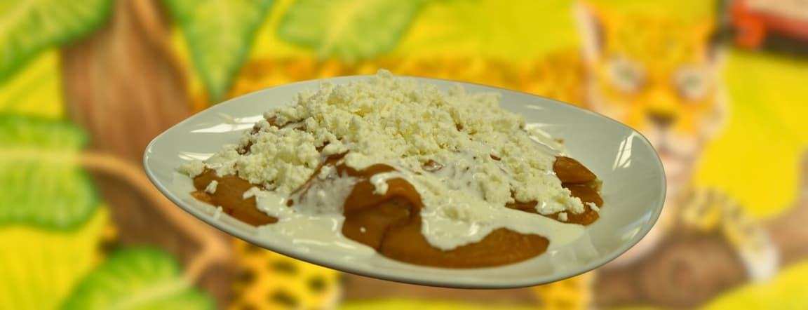 Enfrijoladas with chicken (3 pieces)