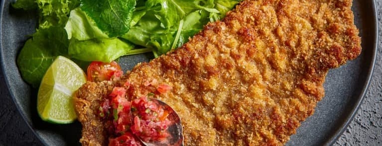Order of breaded beef milanese