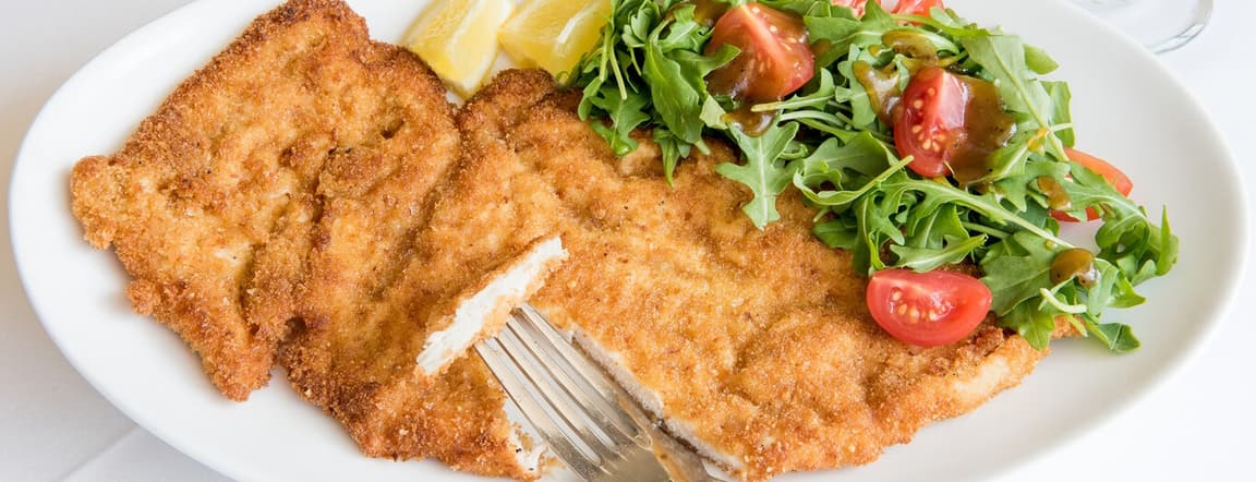 Order of breaded chicken breast milanese