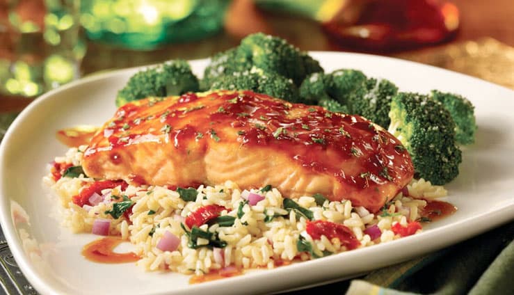 Asian-glazed salmon