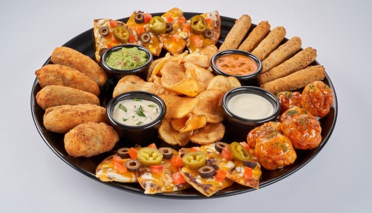 Team on fire platter
