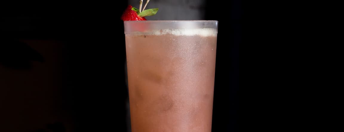 Strawberry with basil