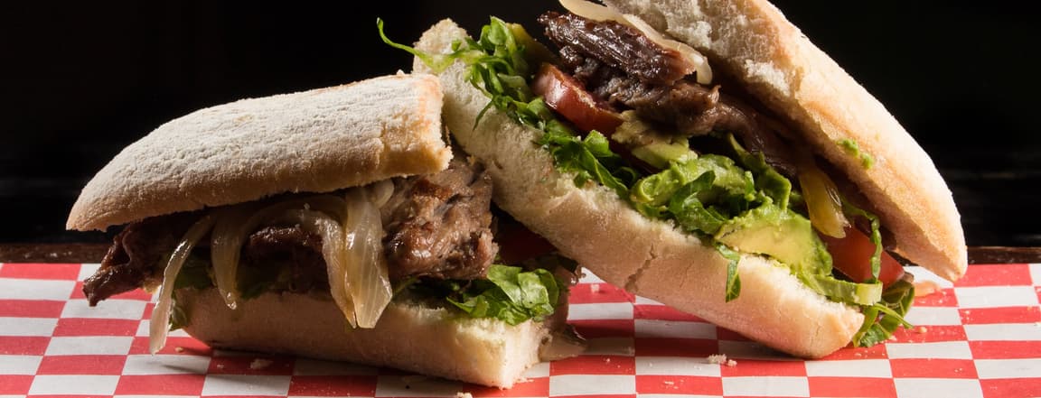 Flank steak sandwich