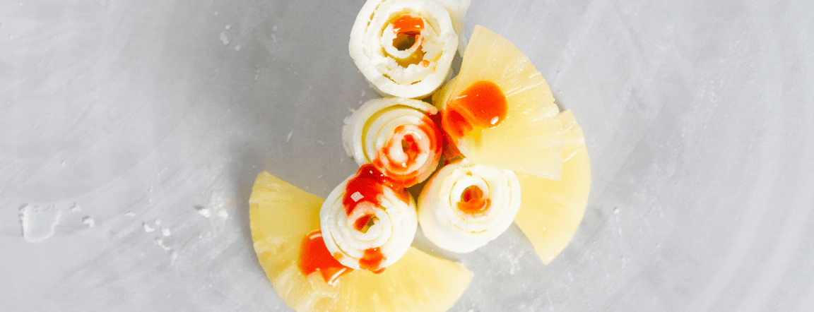 Pineapple ice cream roll