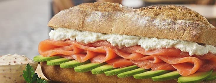 Smoked salmon sandwich