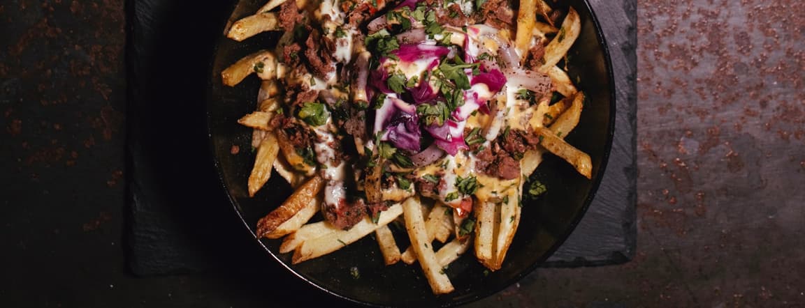 Beef shawarma fries