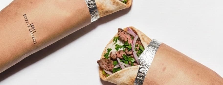 Beef shawarma pita