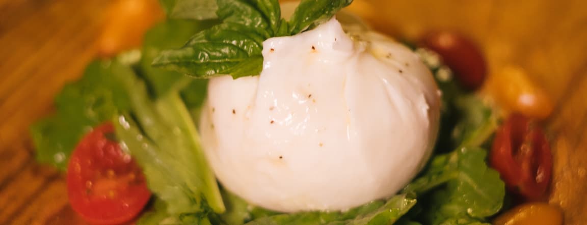 Burrata cheese with cherry tómate