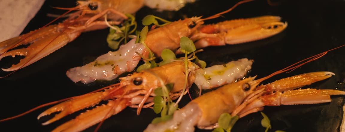 Prawns (scampi) marinated