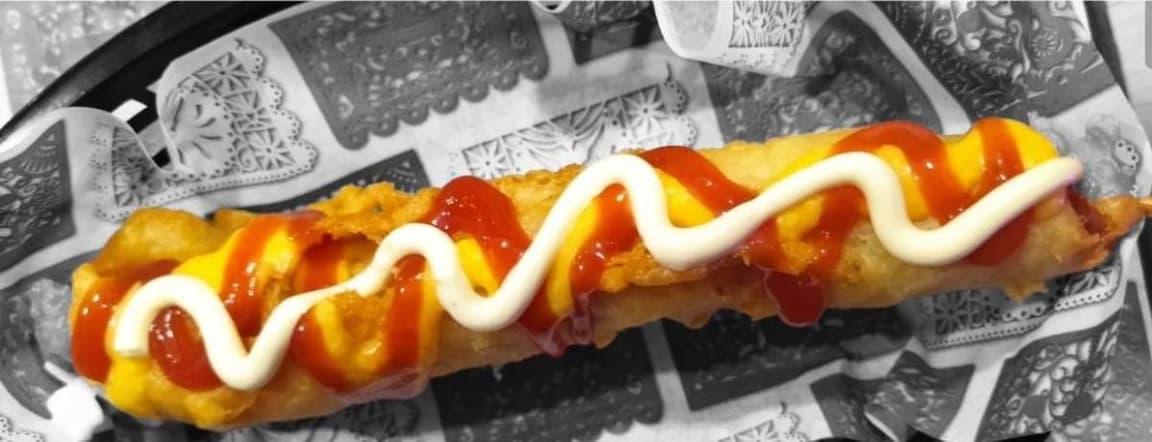 Corn dog with sausage