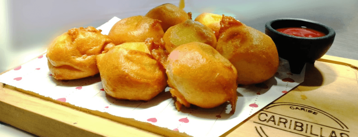 Potato balls with cheese