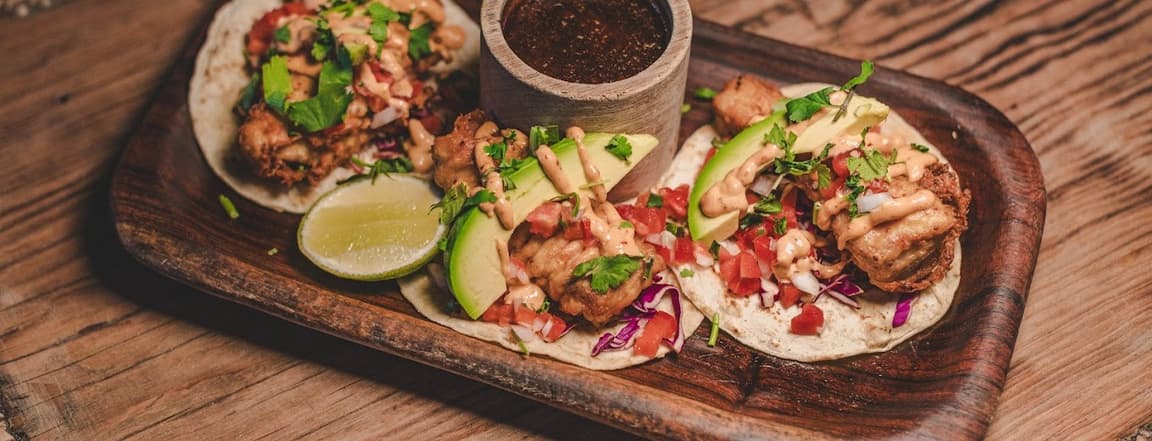 Baja style fish tacos (3)