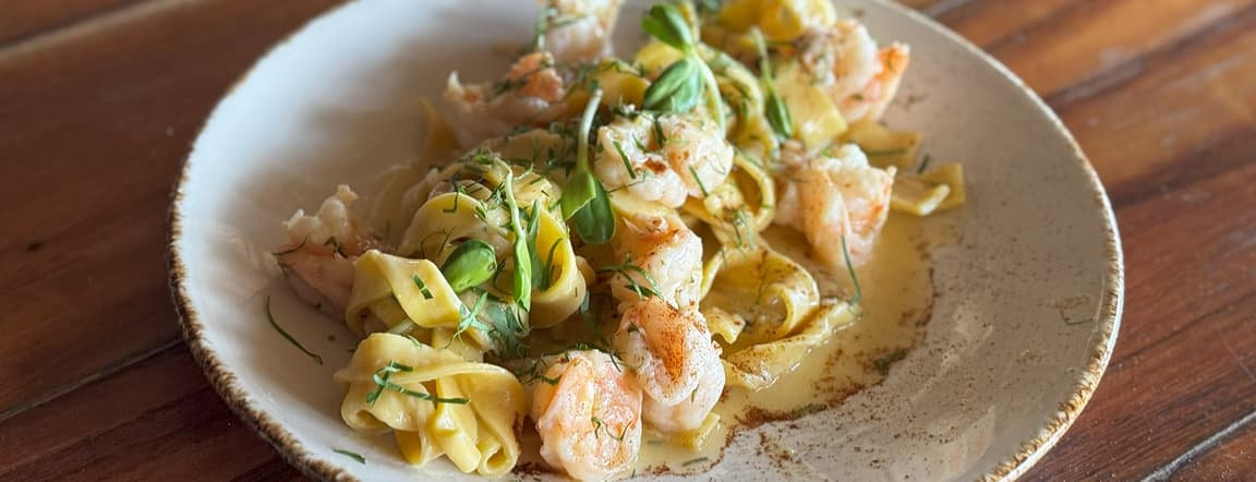 Shrimp tagliatelle