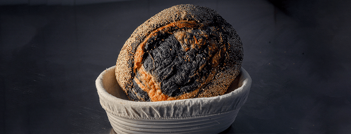 Quinoa and activated carbon artisan loaf