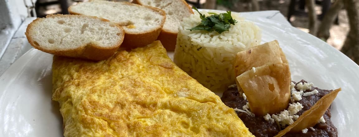 Mushroom & cheese omelette