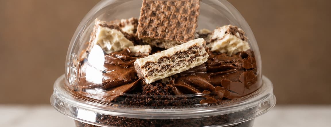 Midnight chocolate cake cup