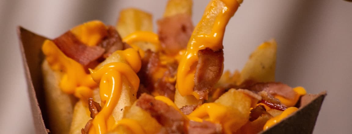 French fries with cheddar and bacon