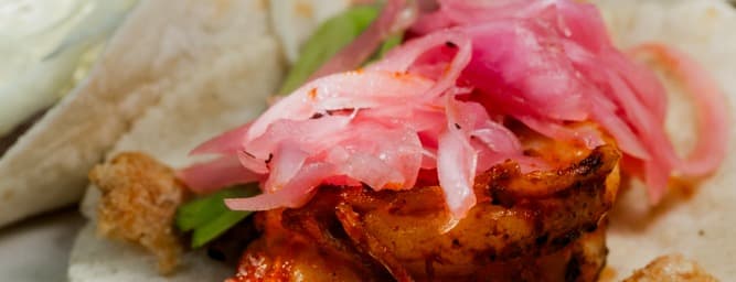 Zarandeado shrimp tacos
