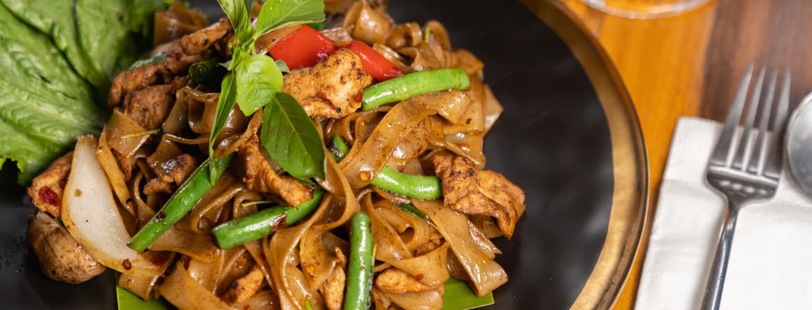 Pad Khee Mow chicken