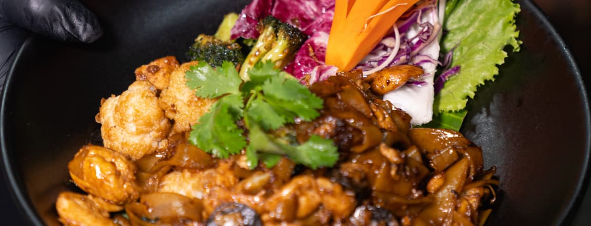 Pad se we beef filet