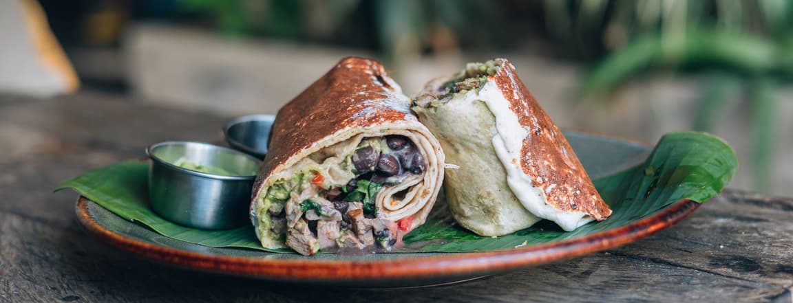 Cheese crust burrito