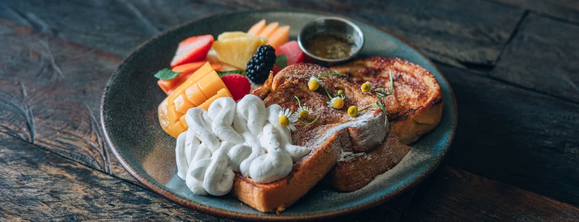 French toast with chamomile honey