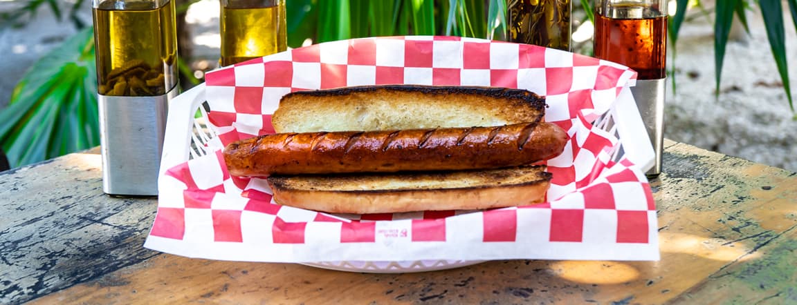 Smoked veal sausage