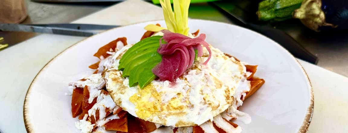 Chilaquiles with eggs