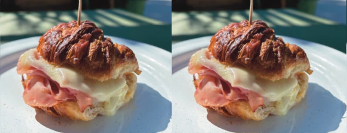 Medialuna ham & cheese (x2)