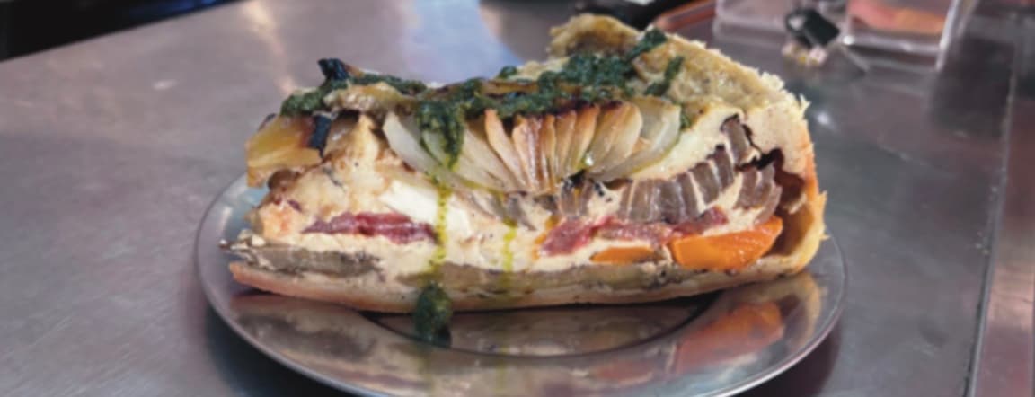Vegetales grillados con pesto