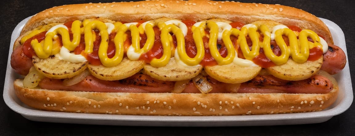 Hot dogs xl de la casa