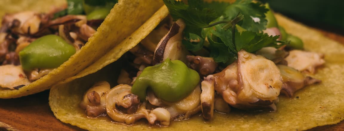 Garlic style octopus