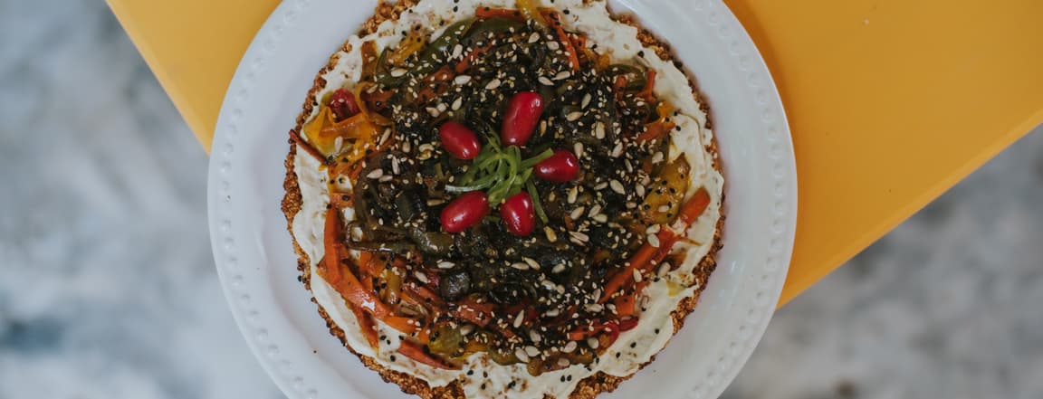 Gluten-free quinoa pizza