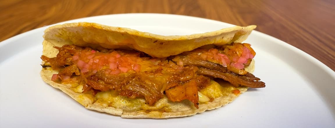 Cochinita pibil quesadilla.
