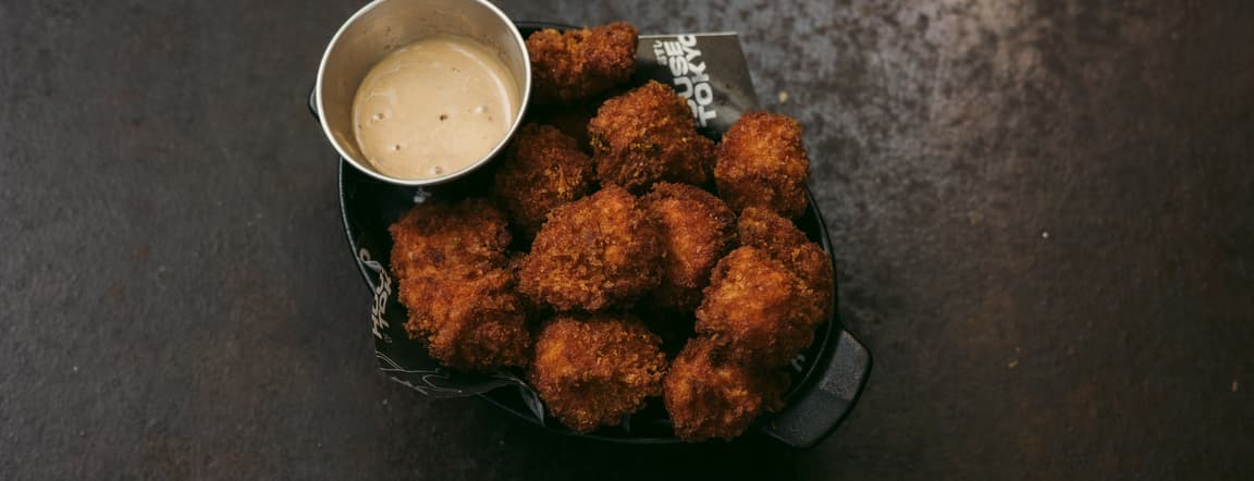 Crispy popcorn shrimp