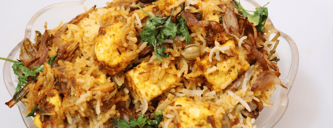 Paneer biryani