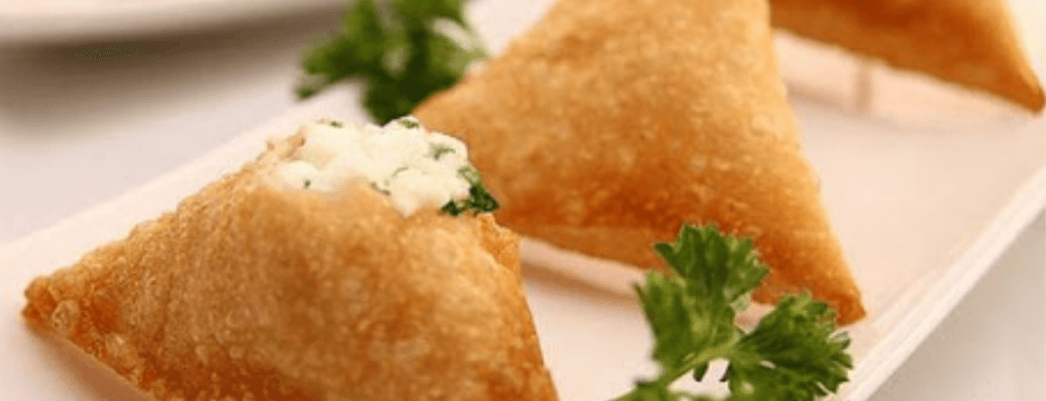 Goat cheese samosa