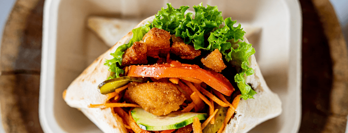 Fried chicken gyros