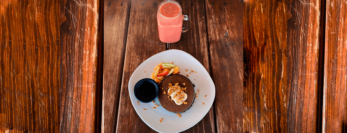 Promo promo spirulina hot cakes + smoothie