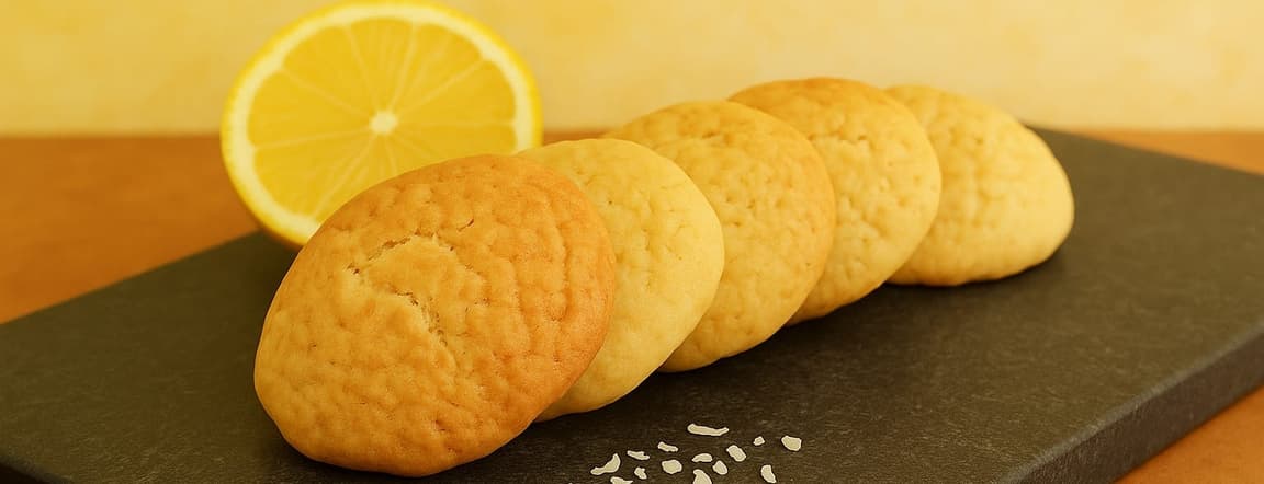 Lemon and coconut cookie x4