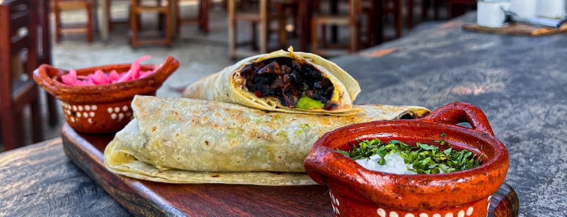 Burrito garlic mushrooms
