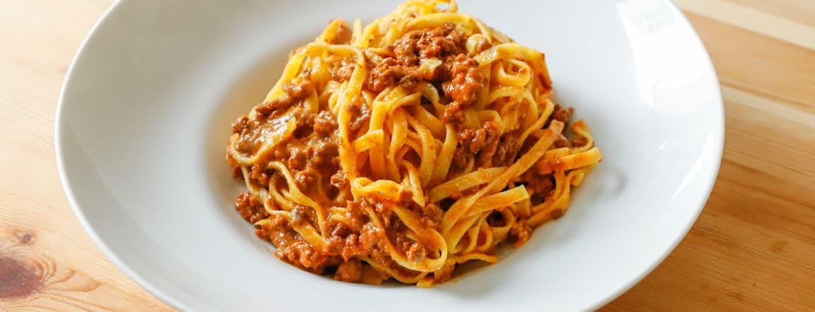 Bologñese tagliatelle