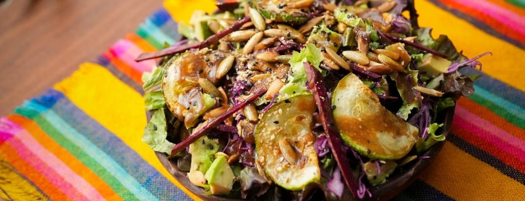 Roasted zucchini house salad (full)