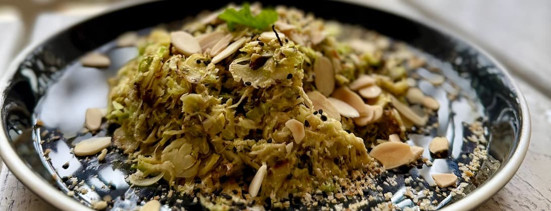 Warm brussels sprouts salad