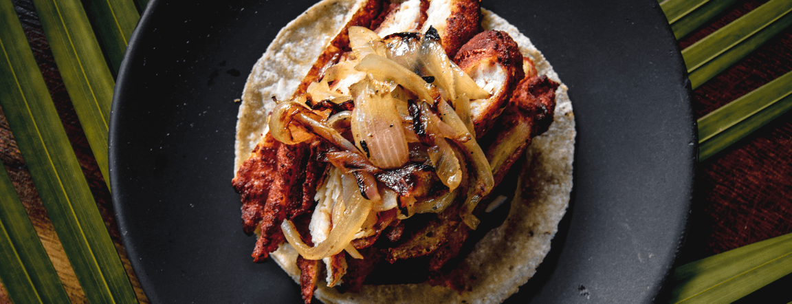 Chicken milanese taco