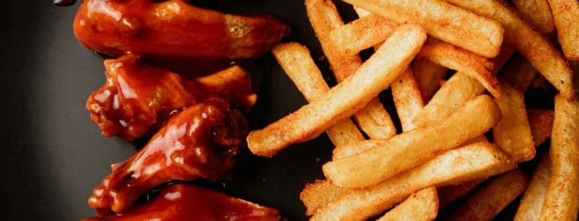Double wings & fries