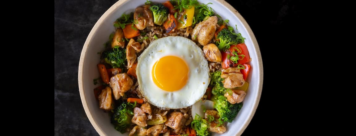 Chicken yakimeshi