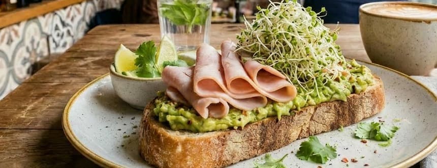 Turkey ham avocado toast